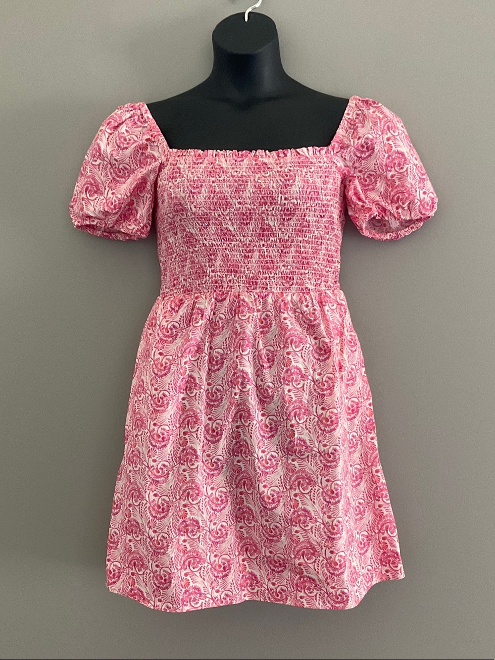 J-Crew Mini Pink Puffed Sleeved Dress